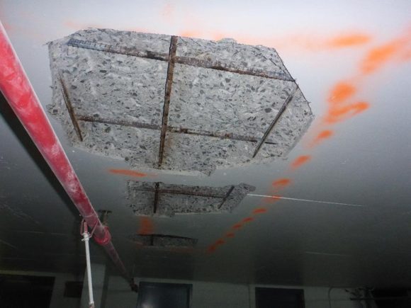 Détérioration des dalles de béton - délaminage du béton 